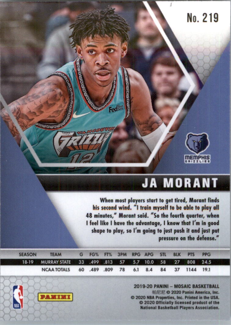 2019-20 Panini Mosaic Basketball Card Pick (Base) 101-300 - Picture 237 of 395