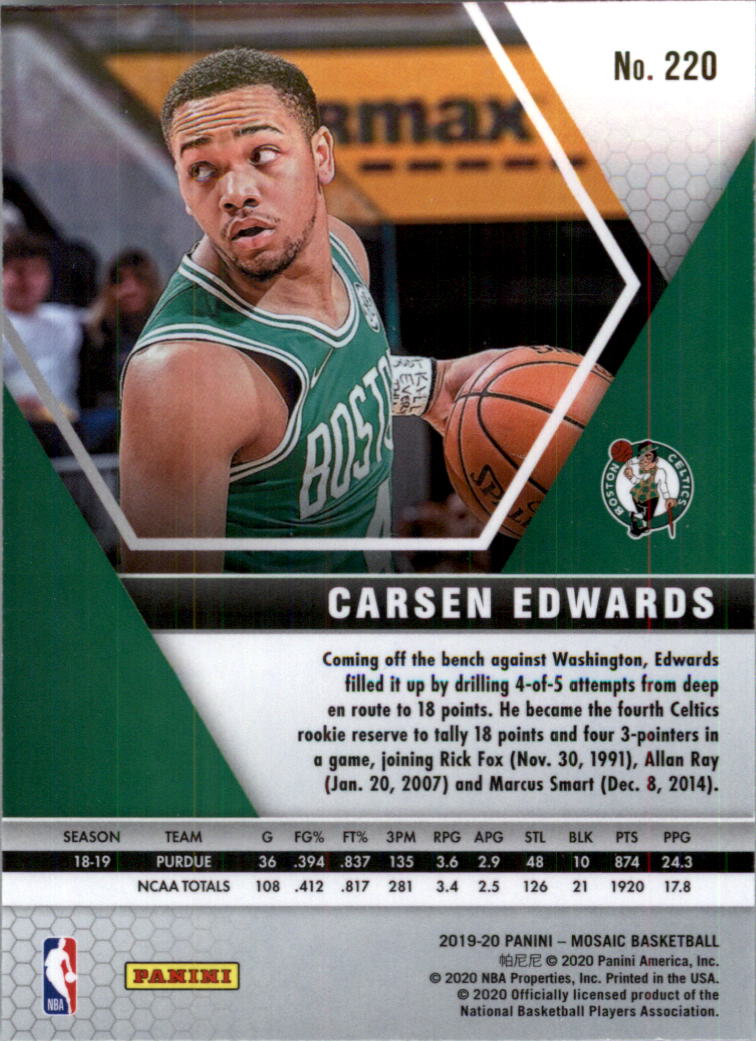 2019-20 Panini Mosaic Basketball Card Pick (Base) 101-300 - Picture 239 of 395