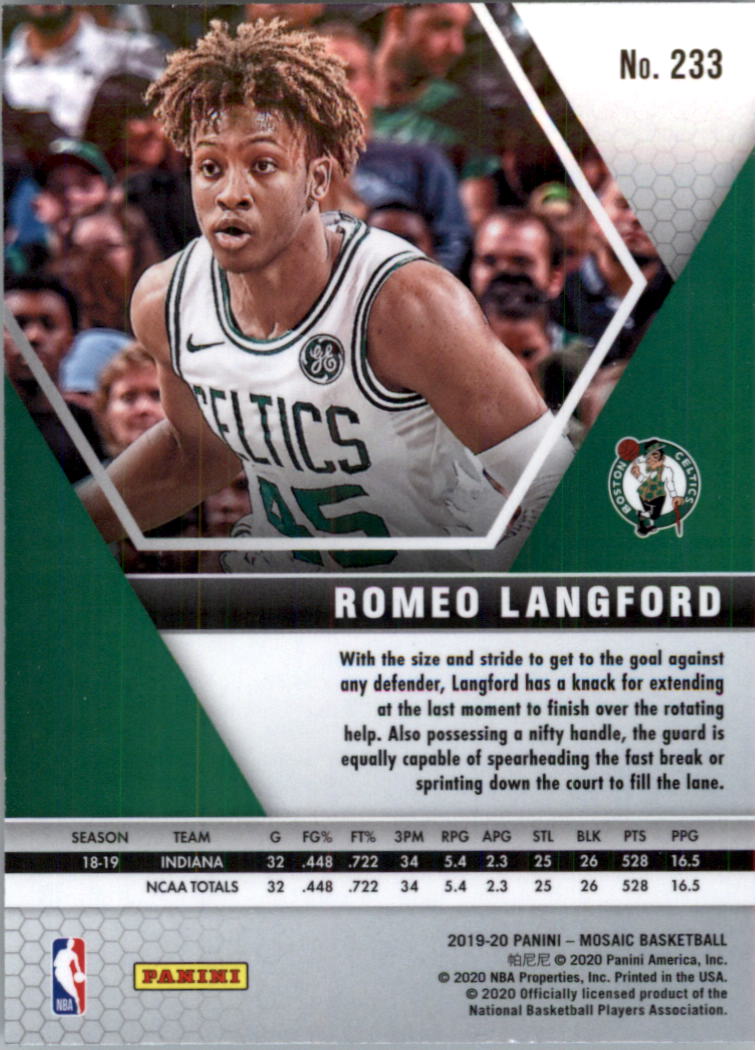 2019-20 Panini Mosaic Basketball Card Pick (Base) 101-300 - Picture 265 of 395