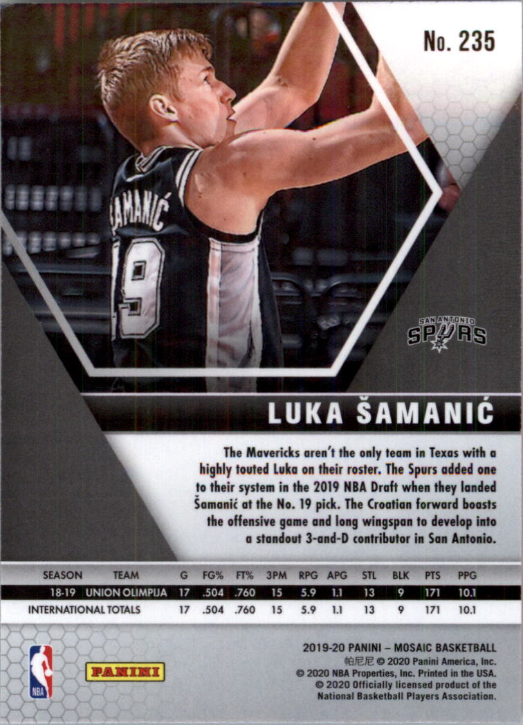 2019-20 Panini Mosaic Basketball Card Pick (Base) 101-300 - Picture 269 of 395