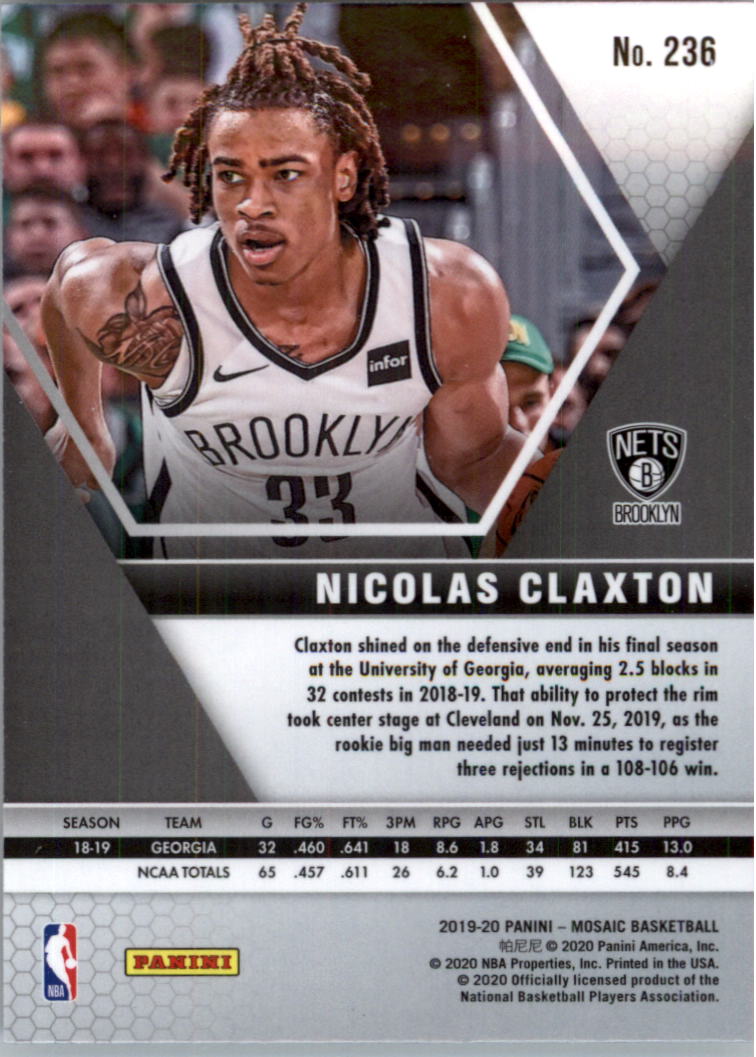 2019-20 Panini Mosaic Basketball Card Pick (Base) 101-300 - Picture 271 of 395