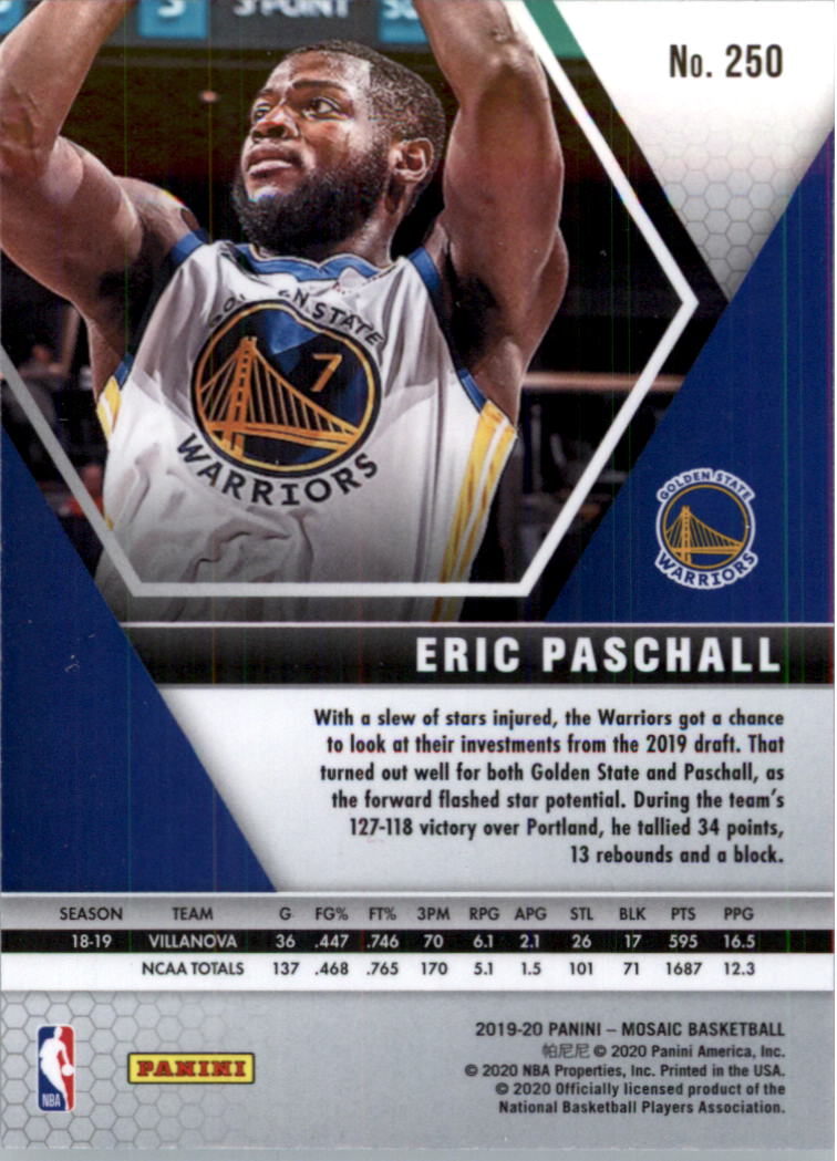 2019-20 Panini Mosaic Basketball Card Pick (Base) 101-300 - Picture 299 of 395