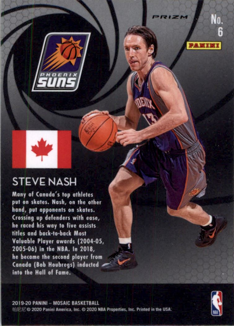 2019-20 Panini Mosaic International Men of Mastery Mosaic #6 Steve Nash