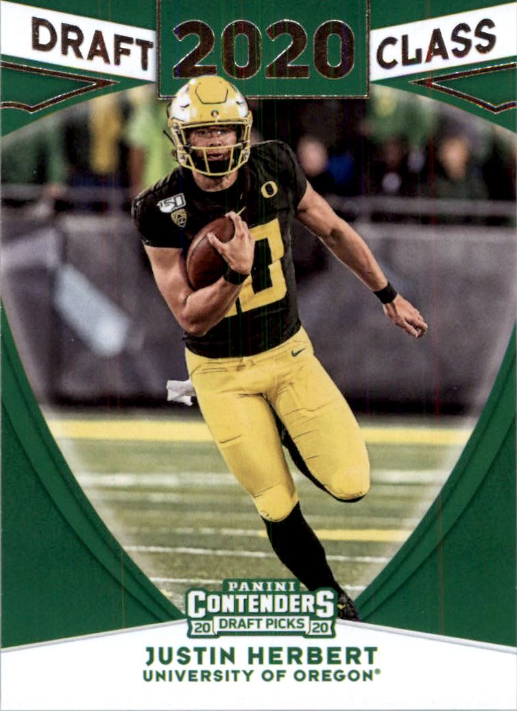 2020 Panini Contenders Draft Picks Draft Class #4 Justin Herbert