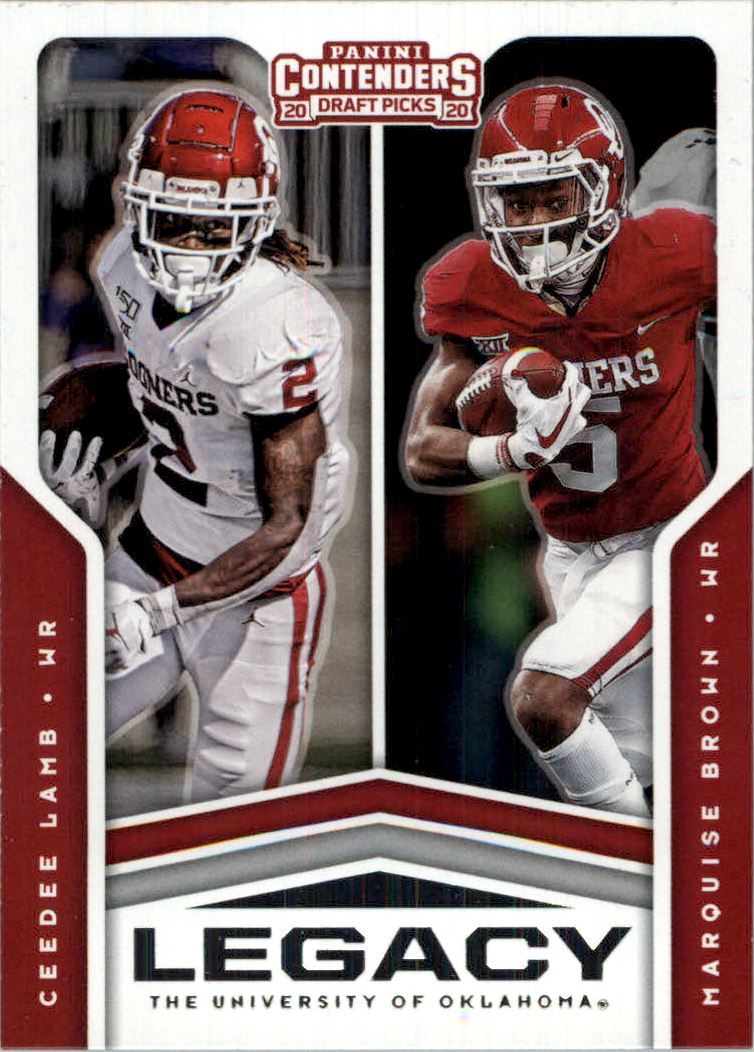 2020 Panini Contenders Draft Picks Legacy #13 CeeDee Lamb/Marquise Brown