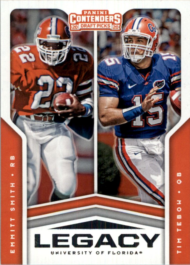 2020 Panini Contenders Draft Picks Legacy #15 Emmitt Smith/Tim Tebow