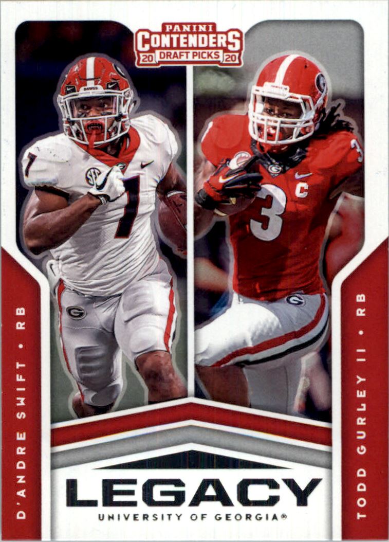 2020 Panini Contenders Draft Picks Legacy #17 D'Andre Swift/Todd Gurley II
