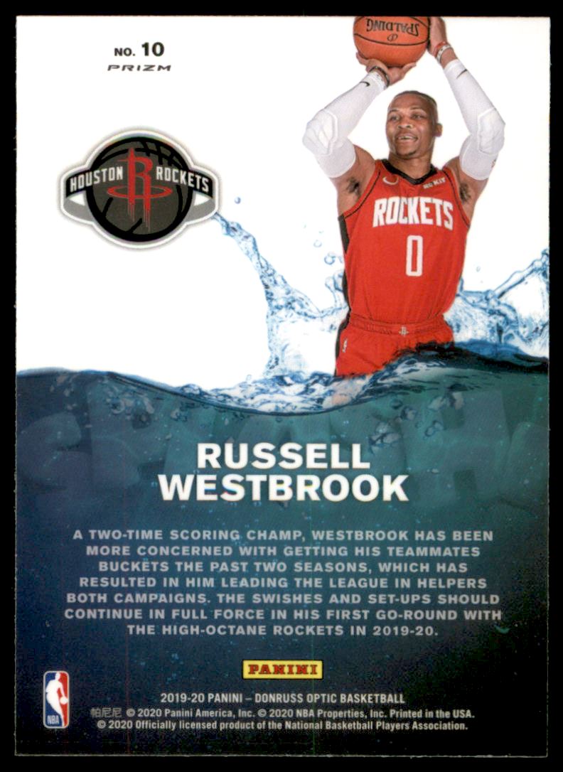 2019-20 Donruss Optic Splash! Purple #10 Russell Westbrook