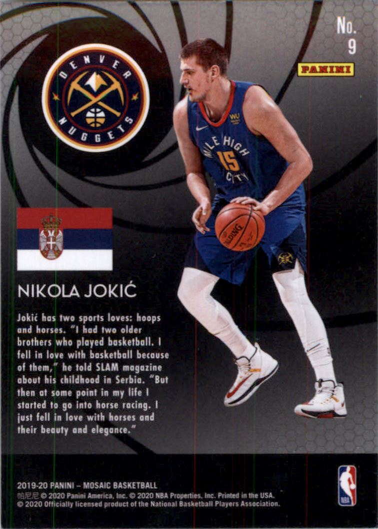 2019-20 Panini Mosaic International Men of Mastery #9 Nikola Jokic