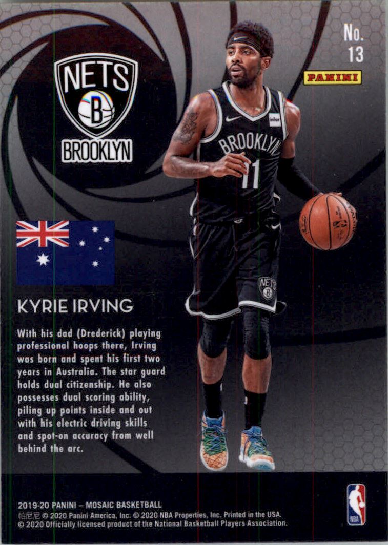 2019-20 Panini Mosaic International Men of Mastery #13 Kyrie Irving
