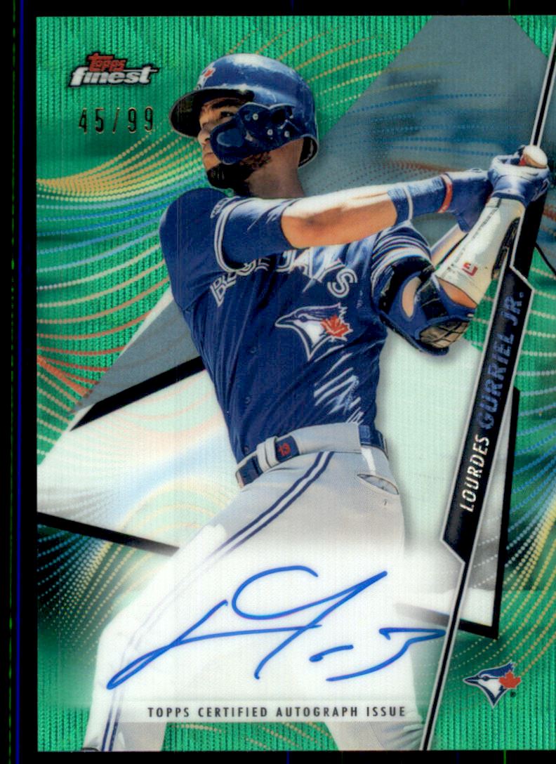 2020 Finest Autographs Green Wave Refractors #FALGJ Lourdes Gurriel Jr.