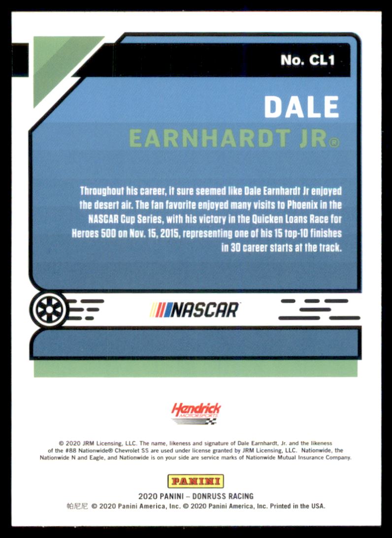 2020 Donruss Classics #1 Dale Earnhardt Jr. back image