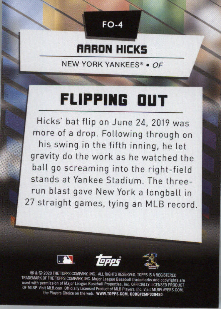 2020 Topps Big League Baseball Flipping Out Insert Cards - Picture 9 of 31