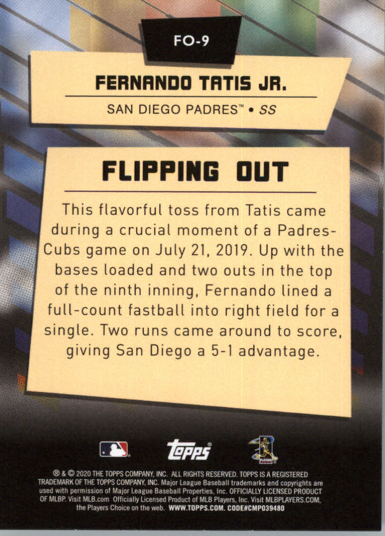 2020 Topps Big League Baseball Flipping Out Insert Cards - Picture 19 of 31