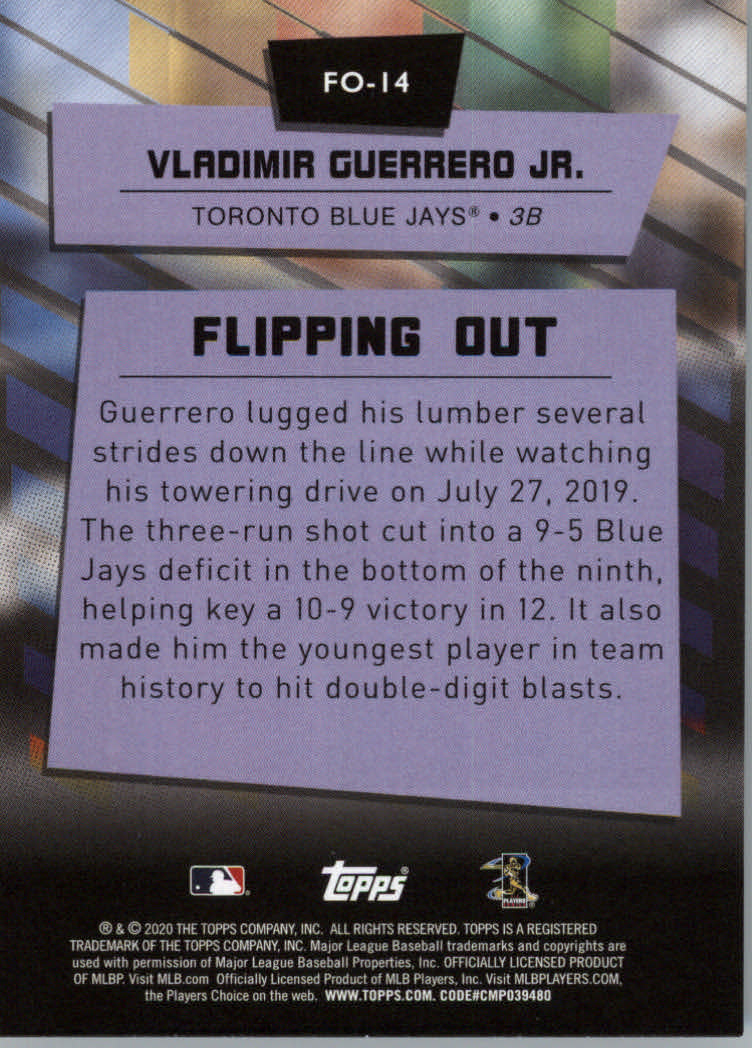 2020 Topps Big League Baseball Flipping Out Insert Cards - Picture 29 of 31