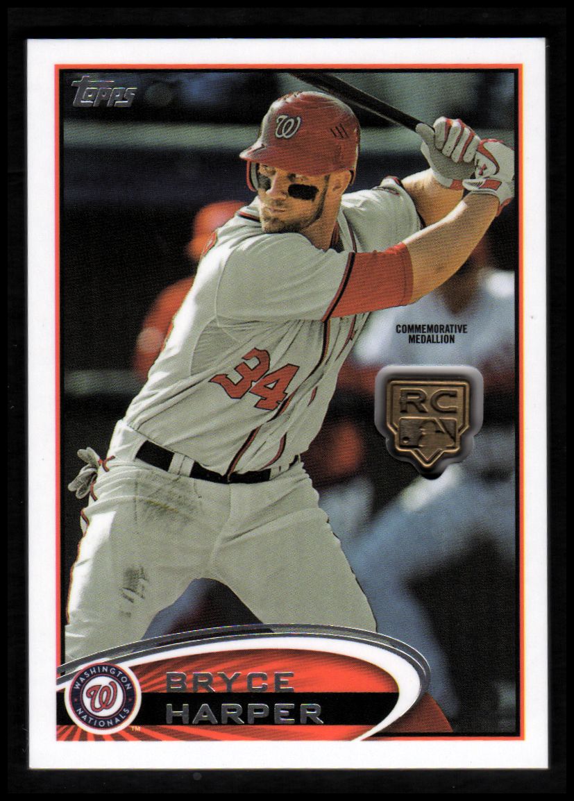 2020 Topps Heritage Baseball #ROABH Bryce Harper Real One Red Ink