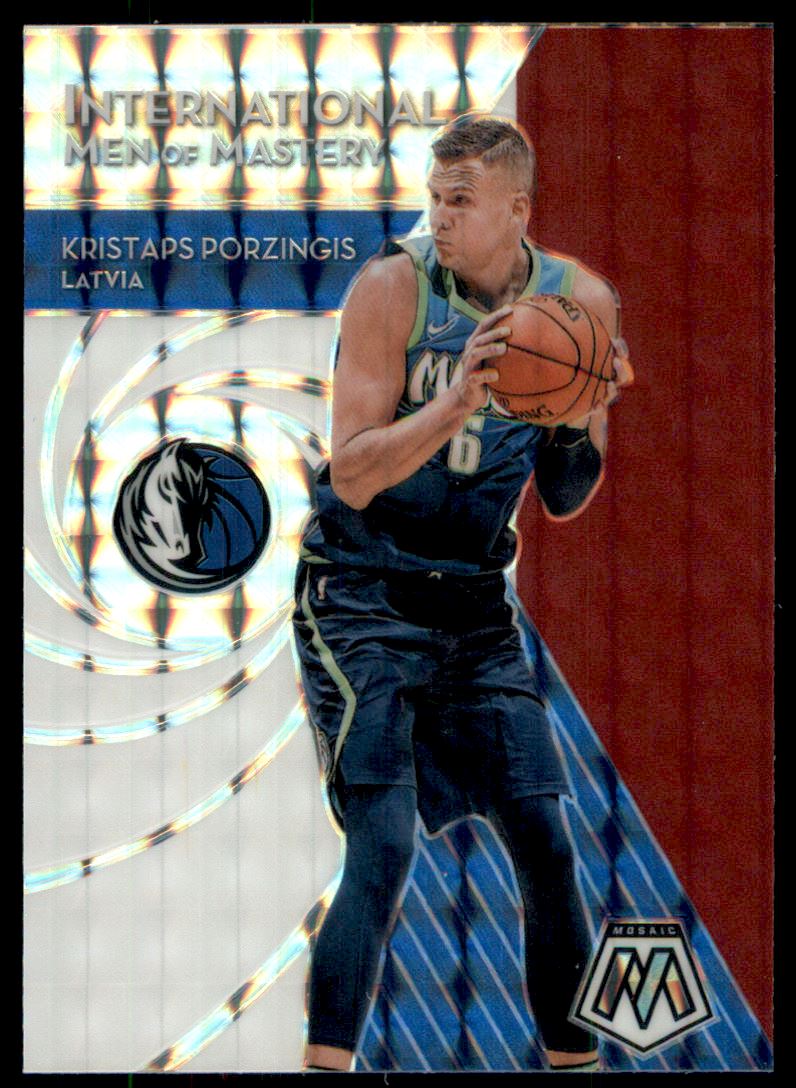 2019-20 Panini Mosaic International Men of Mastery Mosaic #14 Kristaps Porzingis