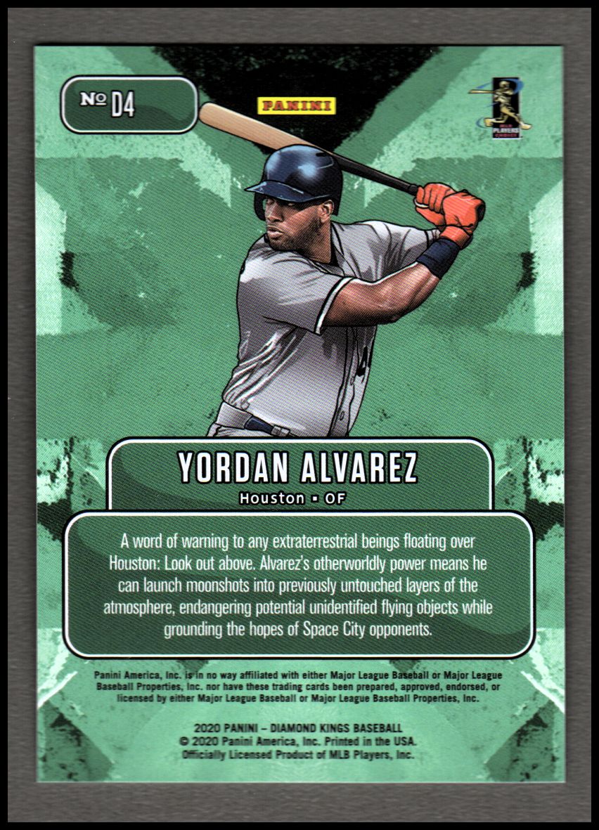 Yordan Alvarez 2020 Diamond Kings Downtown #D4 Price Guide