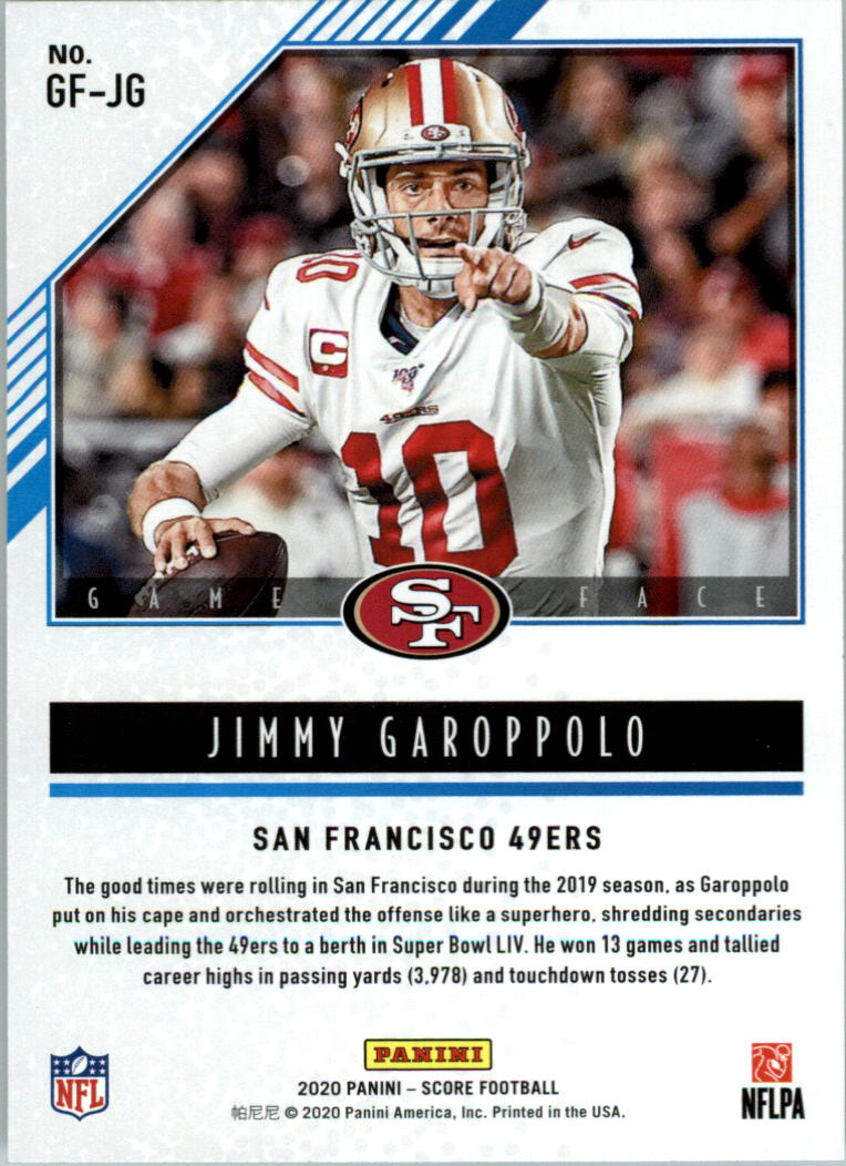 2020 Score Game Face Football Card Pick (Inserts)