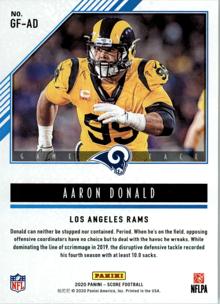 2020 Score Game Face Football Card Pick (Inserts)