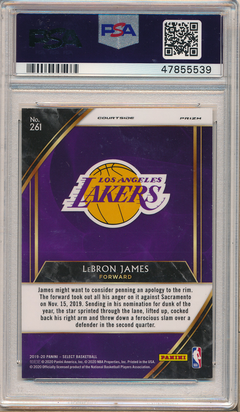 2019-20 Select Prizms Gold Wave #261 LeBron James - NM-MT