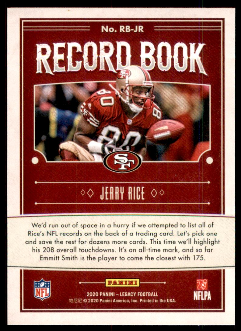 2020 Panini Legacy Record Book #17 Jerry Rice
