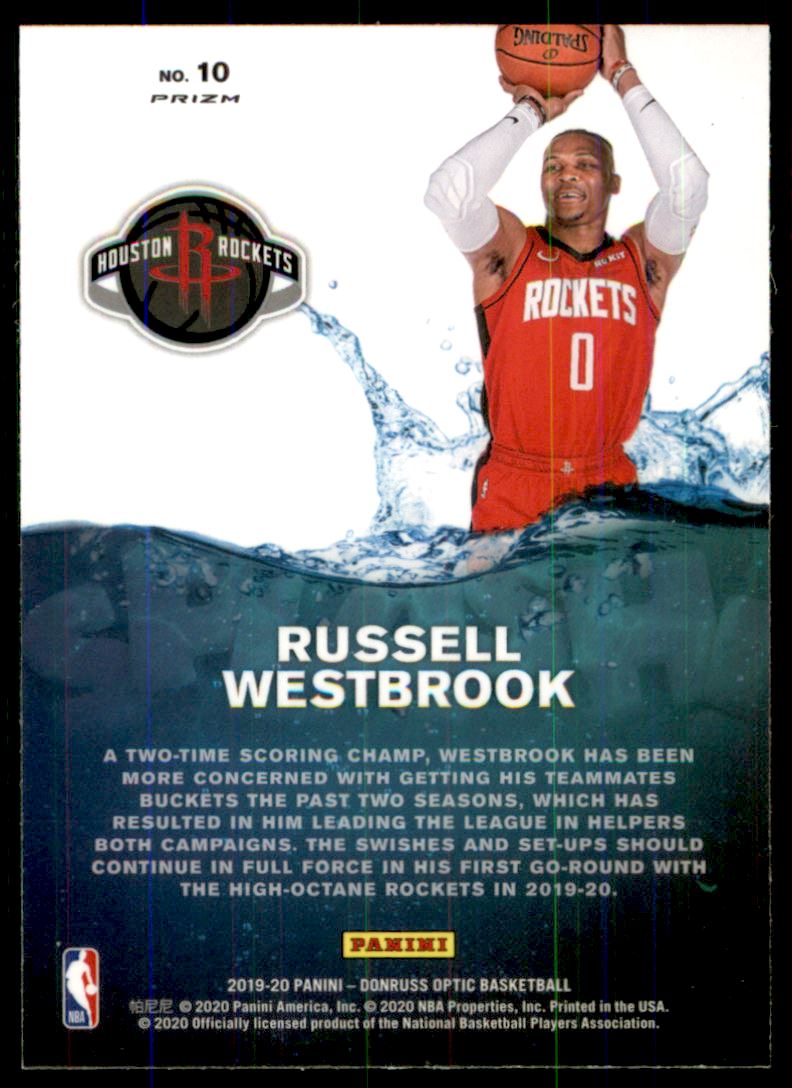 2019-20 Donruss Optic Splash! Holo #10 Russell Westbrook