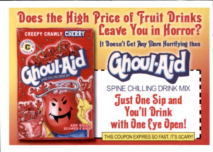 M 送料込み【US盤】LP KOOL G PAP 4,5,6 2020 Wacky Packages Weekly Series May Coupon Backs #13 Ghoul Aid