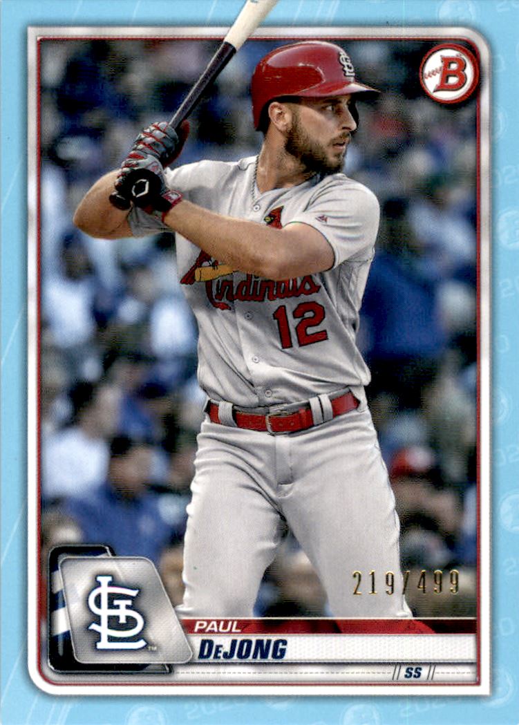 2020 Bowman Sky Blue #55 Paul DeJong - NM-MT