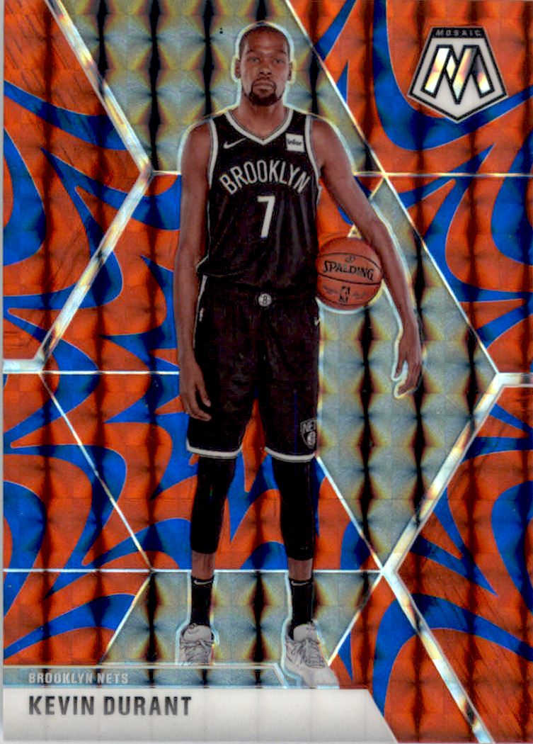 2019-20 Panini Mosaic Mosaic Blue Reactive #1 Kevin Durant