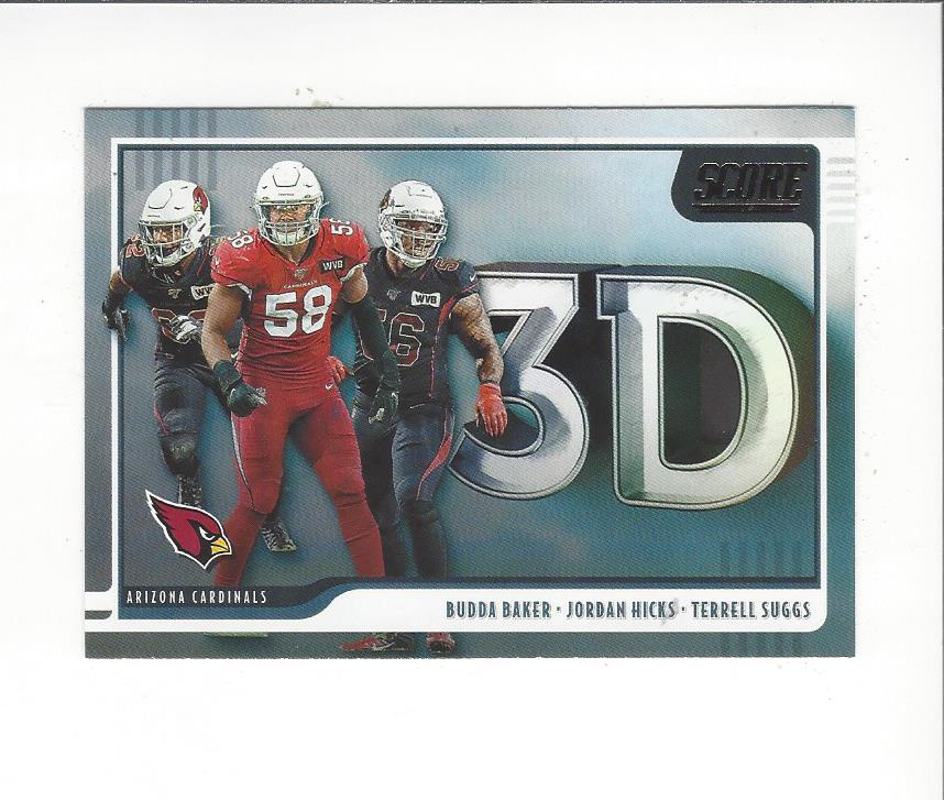 2020 Score 3D #8 Budda Baker/Jordan Hicks/Terrell Suggs