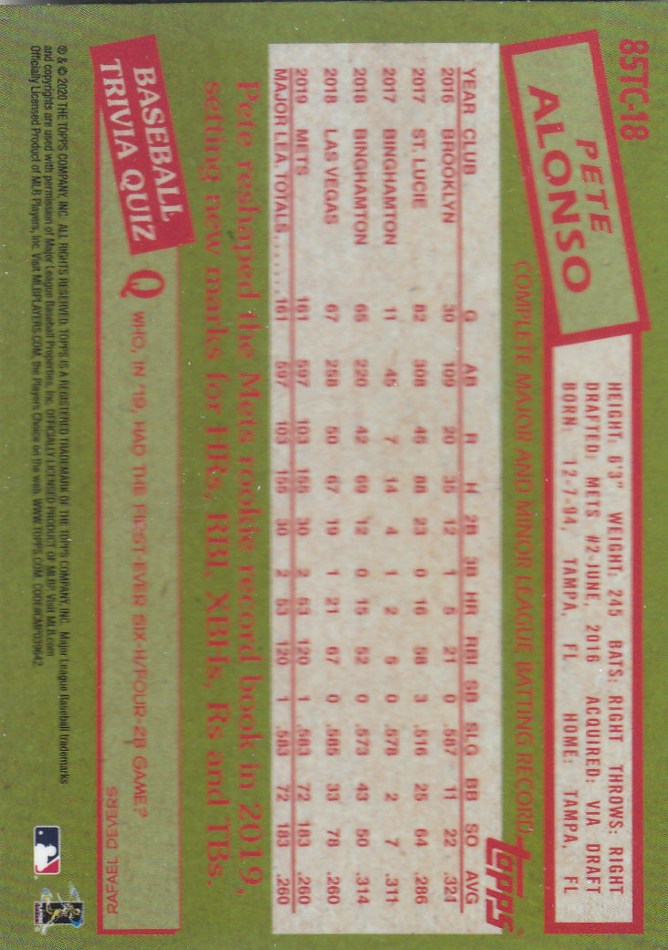 2020 Topps Chrome Baseball "'85 Topps" Insert and Parallel Cards - Picture 19 of 35