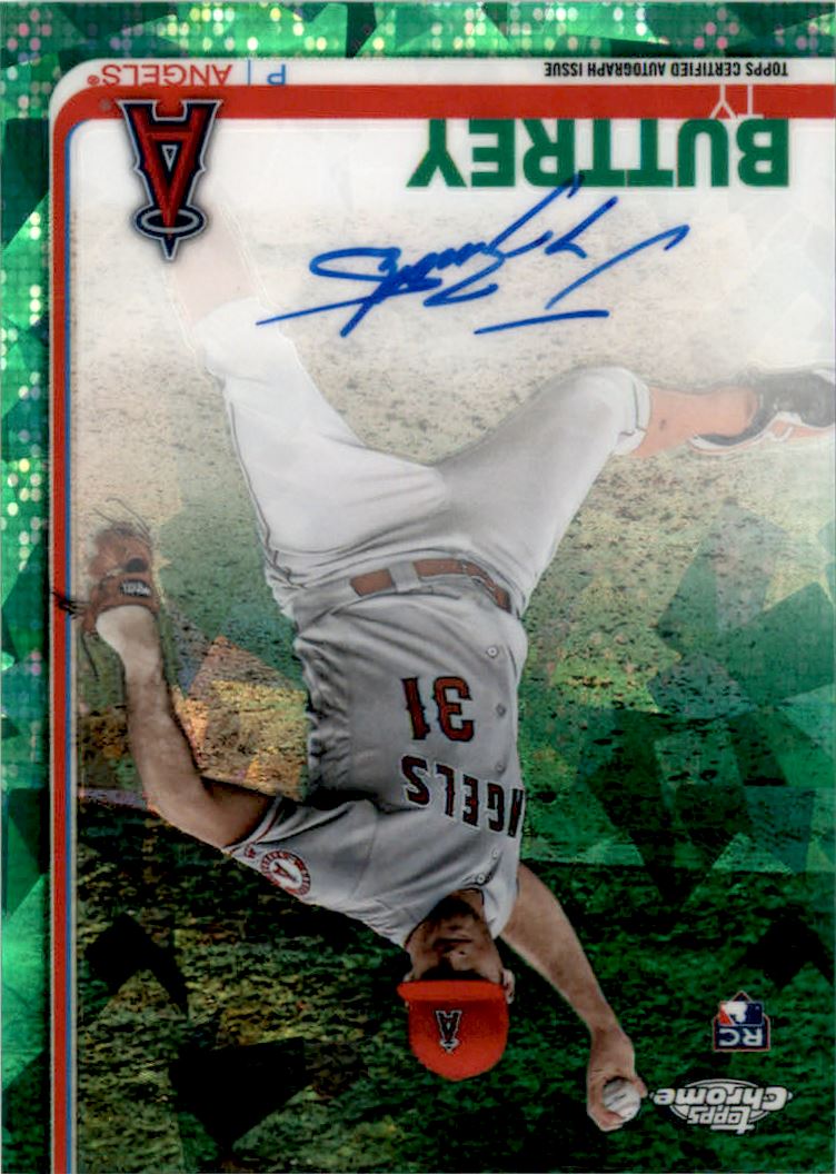 2019 Topps Chrome Sapphire Rookie Autographs Green #CSATB Ty Buttrey