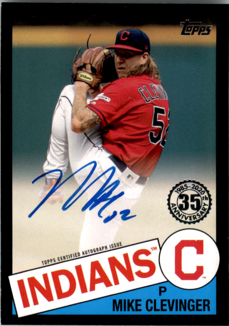2020 Topps '85 Topps Autographs Black #85AMCL Mike Clevinger/199