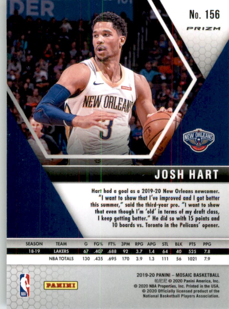 2019-20 Panini Mosaic Silver #156 Josh Hart