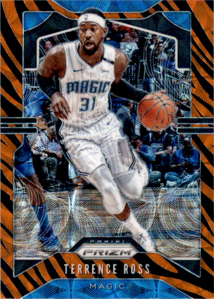 2019-20 Panini Prizm Prizms Choice Tiger Stripe #44 Terrence Ross