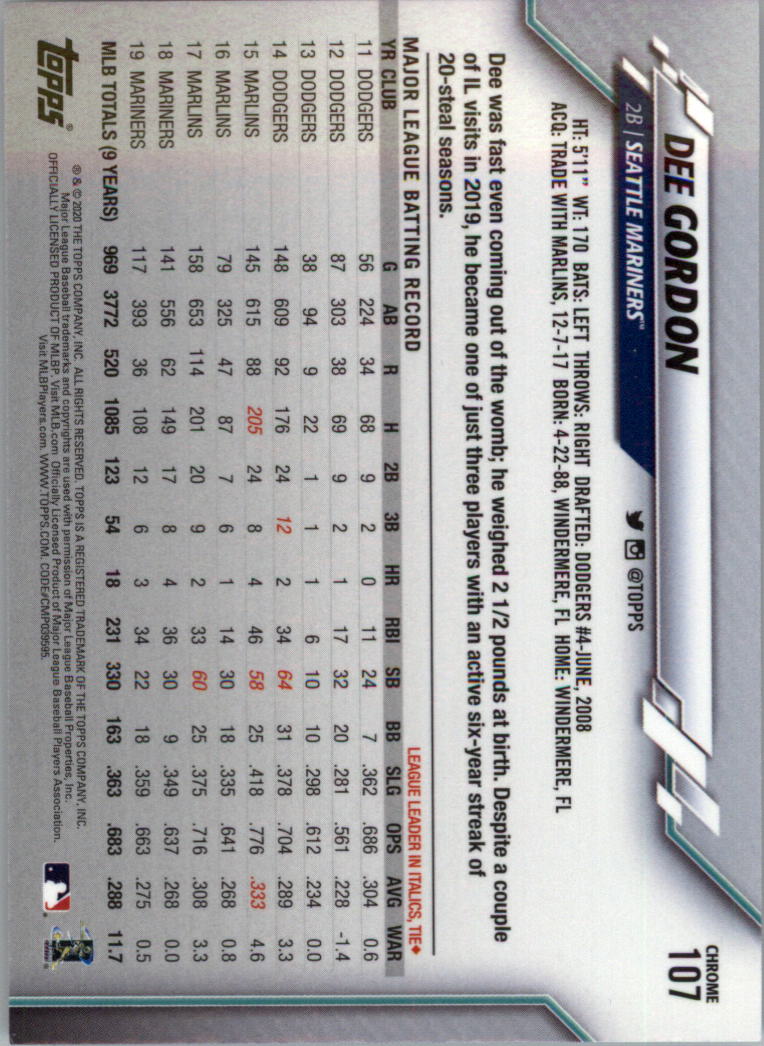 2020 Topps Chrome Baseball Card Pick - Picture 191 of 352