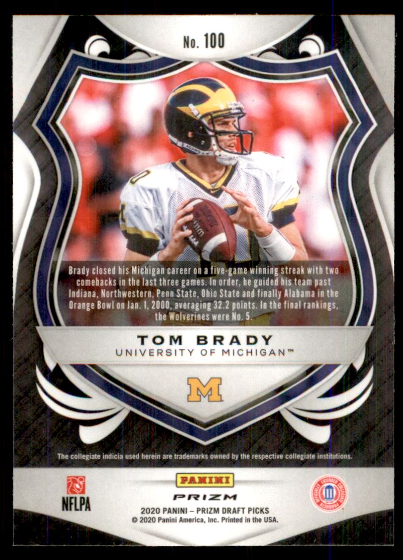 2020 Panini Prizm Draft Picks Prizms Silver #100 Tom Brady C