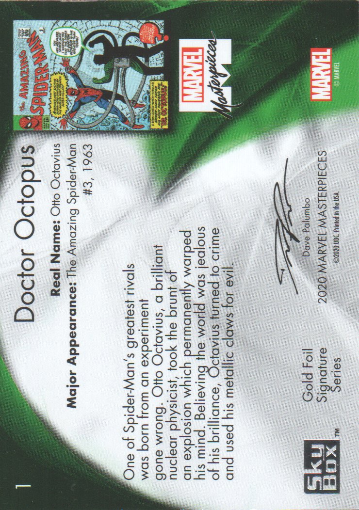2020 Skybox Marvel Masterpieces Trading Cards Gold Foil Parallel: Pick From List