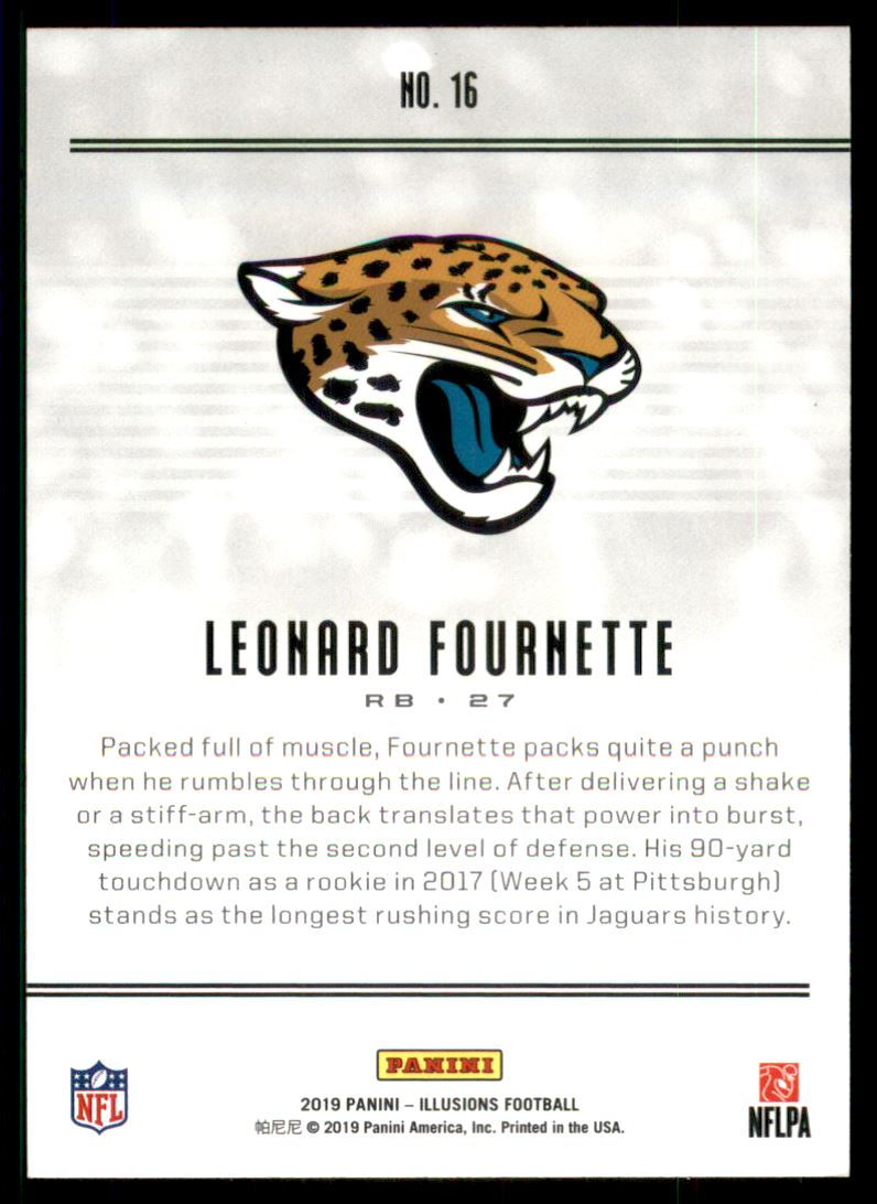 2019 Panini Illusions Trophy Collection Orange #16 Leonard Fournette