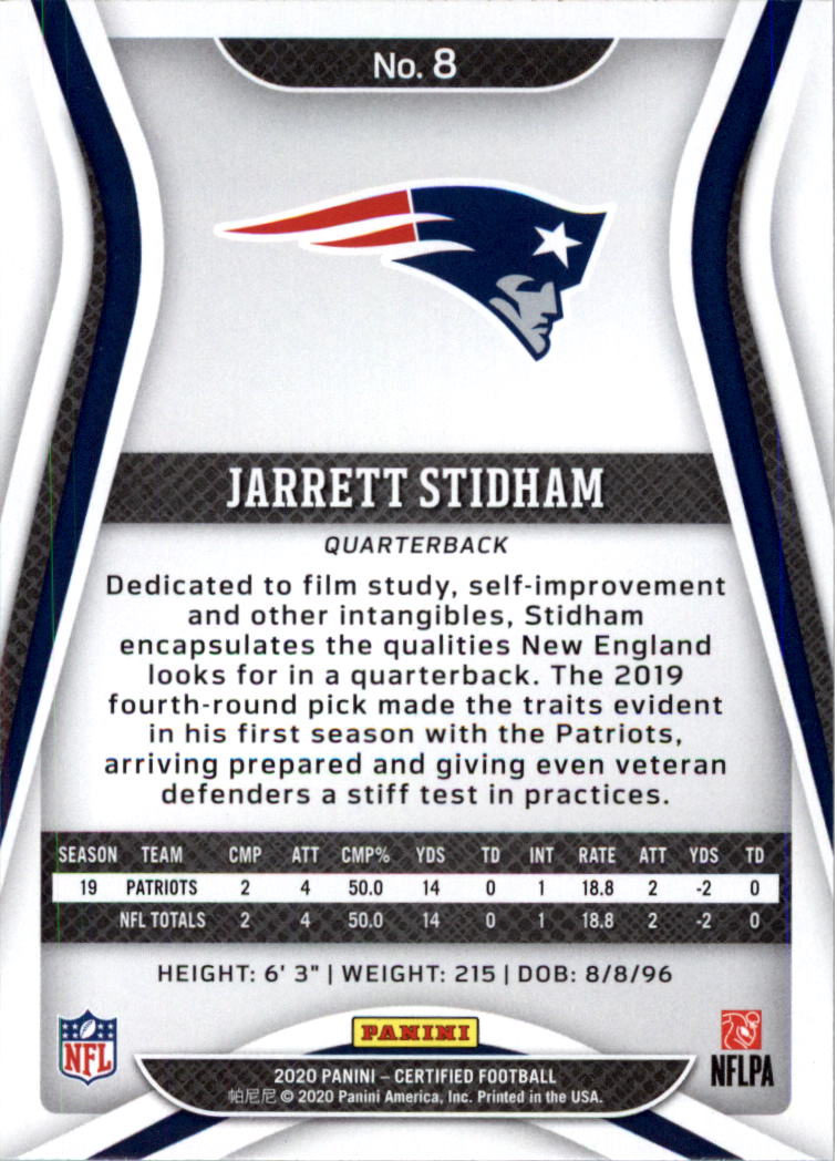 2020 Certified Football Card Pick (Base)