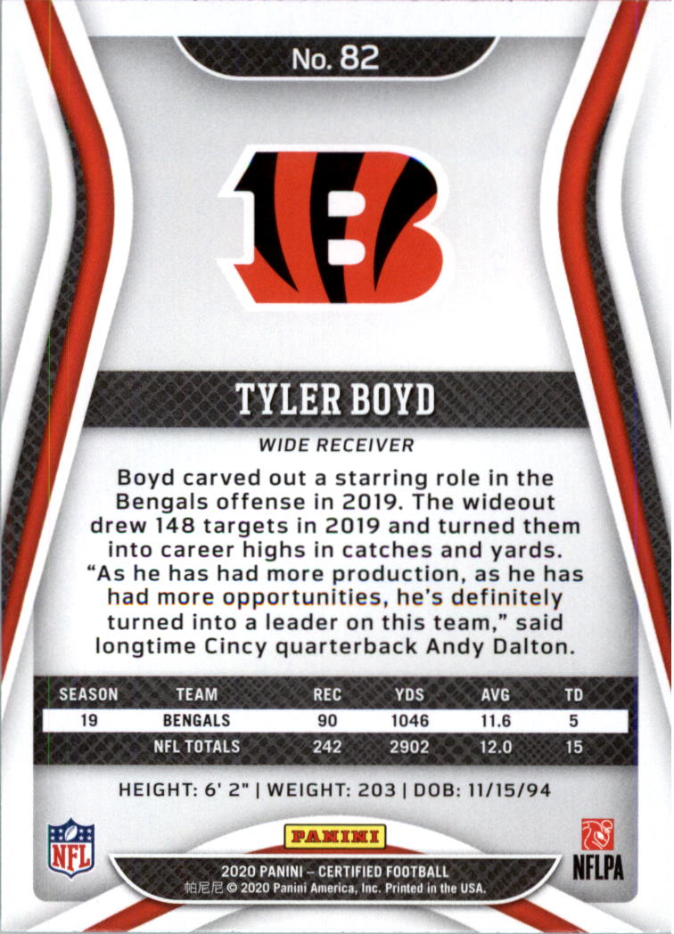 2020 Certified Football Card Pick (Base)