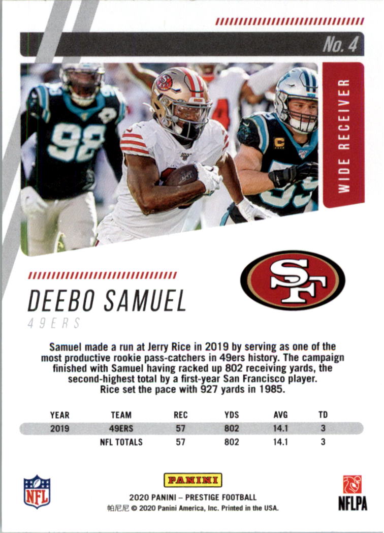 2020 Prestige Football Card Pick (Base) 1-103