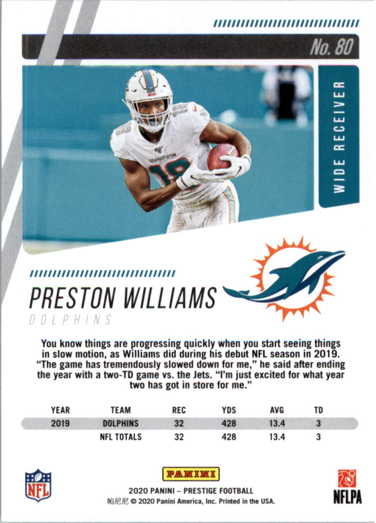 2020 Prestige Football Card Pick (Base) 1-103