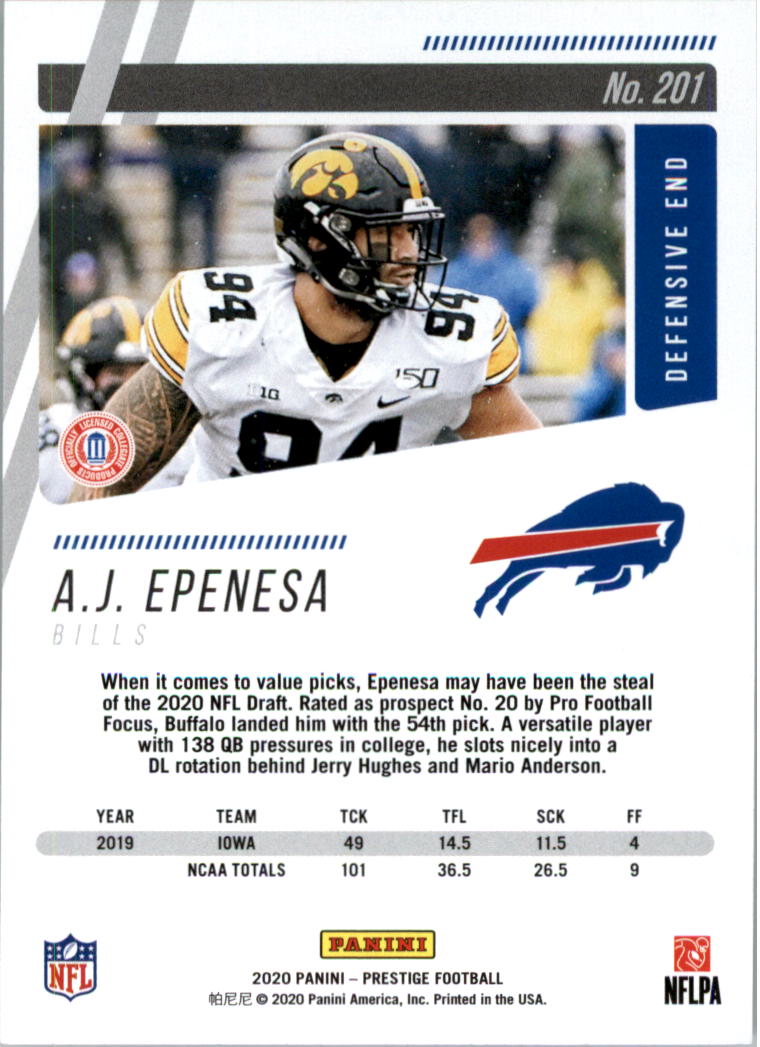 2020 Prestige Football Card Pick 101-330 - Bild 203 von 419