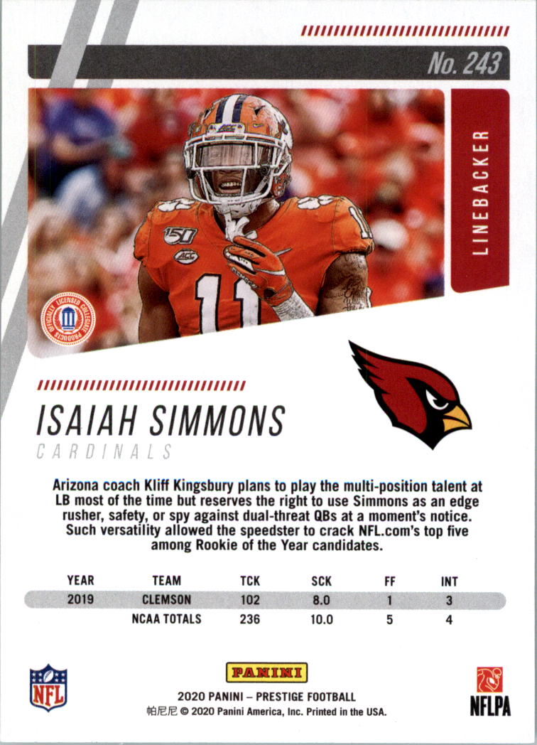 2020 Prestige Football Card Pick 101-330 - Bild 275 von 419