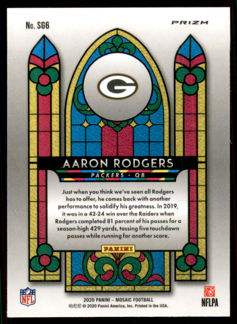 Aaron Rodgers Mosaic Stained Glass discount