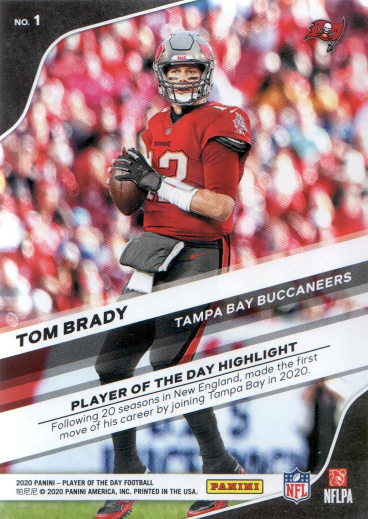 Tom Brady 2020 Panini Player of the Day #99 Tampa Bay Buccaneers