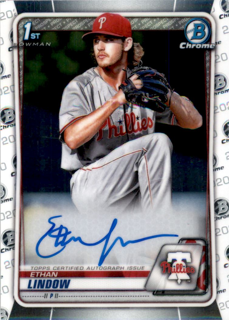 2020 Bowman Chrome Prospect Autographs #CPAEL Ethan Lindow