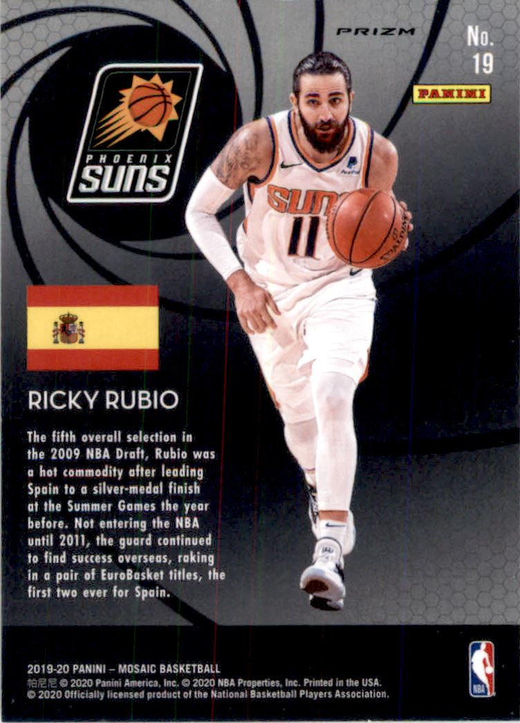 2019-20 Panini Mosaic International Men of Mastery Mosaic #19 Ricky Rubio